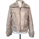 MOTHER Sherpa Jacket The Roamer Size XS Tan Photo 4