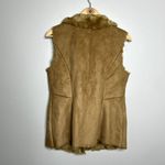 White House | Black Market  Suede Fur Vest Photo 4