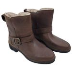 Timberland NEW Graceyn Waterproof Biker Boots Leather Brown Size 6 Photo 0