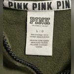 PINK - Victoria's Secret Women’s Pink Victoria Secret Long Sleeve Green Hood Zip Front Jacket Sz L NWOT Photo 2