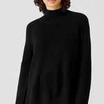 Eileen Fisher  Classic Black Turtleneck Sweater Photo 0