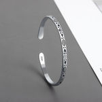 Boutique Boho Engraved 925 Sterling‎ Silver Cuff Bracelet, 58cm Adjustable Photo 4