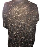 JBS Black Rose Gold Sparkle Blouse Size 3X Red Photo 3