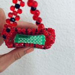 Susan Alexandra micro mini watermelon bead crossbody bag Red Photo 3