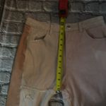 SheIn  70s Style Pink Patchwork Deconstructed Jean M Boho Festval Hippie Rainbow Photo 5