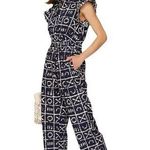 Busayo Collective x Rent the Runway Ruffle Jumpsuit Navy Blue XO Size 6 Photo 0