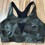 The North Face Stow-N-Go Sports Bra Flash Dry Women’s Small Racerback Green Camo Photo 0