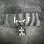 Love j Bomber Jacket Womens L Black Sheer 1/2 Zip Oversized Y2K 90s Sporty Urban Photo 3