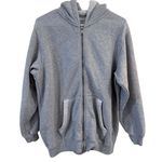 Aerie Long Sleeve Full Zip Sherpa Hoodie Sweatshirt Gray Women's Size Small Photo 0