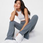 Nasty Gal Ribbed Flare Pants Photo 0