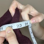 The North Face  Burgundy Fleece Jacket hooded wrap front coat womens large button Photo 2