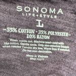 Sonoma Butterfly Print Purple 3/4 Sleeve Tshirt Women’s Large Photo 2