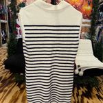 Universal Threads Navy and Cream Striped Knit Sleeveless Polo Dress Photo 3