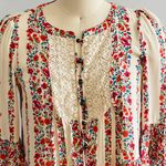 Anthropologie x Maeve Floral Hiver Blouse Lace Button Down Top- Size 0 Photo 3