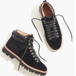 Madewell NEW  The Citywalk Lugsole Hiker Boot in Leather, True black‎ 8 Photo 0
