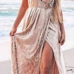 Showpo New York Nights Maxi Dress In Gold Photo 0