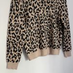 J.Crew Merino Wool Leopard Print Crewneck Sweater Brown Tan Women’s Size Small Photo 7
