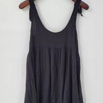Forever 21 Babydoll Tank Womens S Black Rayon Scoop Neck Bow Tie Straps Flowy Photo 0