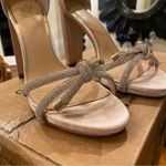 Badgley Mischka Jewel  Champagne Lexie Knotted Platform Block Heel Size 9.5 Photo 1