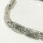 Vintage Adult Unisex 7.5" Magnetic Bracelet Matte Silver Stainless Steel Therapy Photo 1