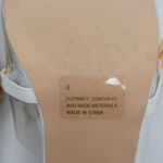 Cape Robbin Concur Heel Transparent PVC Scarf Accent Square Toe Slide White Sz 8 Photo 5