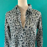 Brooks Brothers  Liberty Blue Paisley Print 100% Cotton Long Sleeve Dress Size M Photo 1
