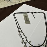 Monet  Rhinestone Gunmetal Adjustable Length Double Strand Station Necklace NWT Photo 5