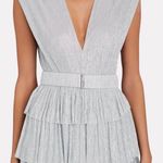 Sabina Musayev Silver Tiered Mini Dress Size L Photo 0