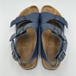 Birkenstock  Gizeh Navy Blue Leather Ankle Strap Sandals Size 37 US 7 Photo 3