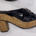 Brighton Vintage Y2K 90’s Millennial Wood Buckle Sandal Wedge Clogs 7.5N Photo 5