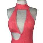 DAVID KOMA For FWRD Maxi Dress in Red Orange Medium New Womens Ribbed Knit Midi Photo 4