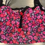 Hanky Panky  Pink & Red Floral Roses Lace Bralette Photo 1