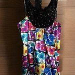 Rampage Womens Blouse Halter Racerback Crochet Beads Satin Retro Y2K Floral L ** Photo 0