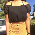 Wet Seal Black Off The Shoulder Crop Top Blouse Photo 1