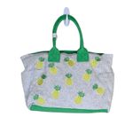 Wildfox Pineapple Embroidered Tote Bag Green and Gray NEW Photo 1
