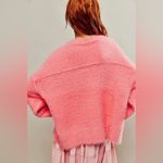 Free People NWT Harrison Bunny Crew Pink Small oversized Photo 9