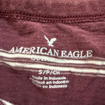 Women’s American Eagle Short Sleeve Striped Tee Small Burgundy White Red Photo 6