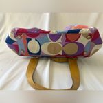 Coach  #13798 Colorful Sateen Signature  Soho Pleated Purse  Tote Patent Leather Photo 4