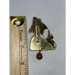 Rare Vintage Halloween‎ Girl with Pumpkin Pin Brooch Photo 2