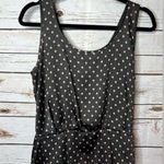 Violet+Claire 🌱 Grey and Pink Polka Dot Sleeveless Peplum top Size M Photo 0