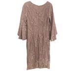 Nine West Dusty Purple Lace Bell Sleeve Knee Length Dress Sze 8 Fairy Cottage Photo 2