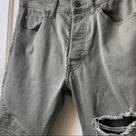 H&M Divided Moto Skinny Jeans Olive Green Distressed 29 Photo 94