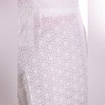 RED VALENTINO Cotton Lace Eyelet Wide Leg Pant Size US 6 White Photo 2