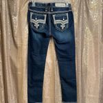 Rock Revival  Janelle Mid Rise Skinny Dark Wash Jeans, 29 Photo 1