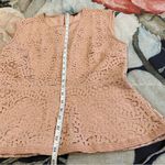 Ann Taylor  Lace Sleeveless Top in Beige Photo 8