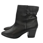 Sole Society Maeryn Bootie Heeled Ankle Boots Black Leather Pointed Toe 7.5 Shoe Photo 4