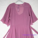City Chic New! City Chic Enthrall Me Maxi Dress Dusty Rose Pink Wrap Sheer, plus size 16 Photo 11