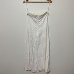 Abercrombie & Fitch  Strapless Linen Blend Maxi Dress Size XS White Skimming Photo 5