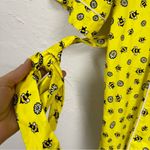 Mark Ashton  Yellow Bumble Bee Bathrobe Womens S/M Belted Short Sleeve Robe Photo 5