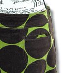 Boden Size 10R Green Brown Velvet Polka Dot Mini Skirt Pockets Photo 3